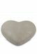 Urna funeraria corazón semi-de pie de porcelana beige obscuro