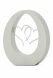 Urna de acero inoxidable 'corazón óvalo'