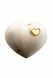 Mini urna funeraria corazón de oro | madera de pino sin tratar