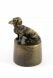 Urna bronce perro salchicha