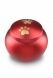 Urna para mascotas roja mate con 2 huellas doradas, diferentes tamaños