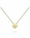 Colgante conmemorativa corazón de chapado en oro amarillo con collar