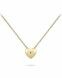 Colgante conmemorativa corazón de chapado en oro amarillo con collar - REBAJAS