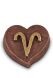 Mini urna en forma de corazón con signo del zodiaco, elección entre 12 signos