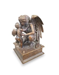 Urna funeraria “Ángel guardián con niño” en varios colores