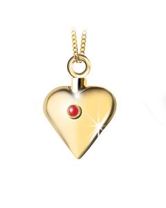 Bijou cendres commémoratif cinéraire en or 14 carat petit cur