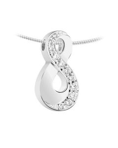 Joyería para ceniza plata 'Infinito' (piedra zirconia)