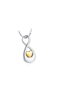Colgante para cenizas 'Infinito' con corazon dorado