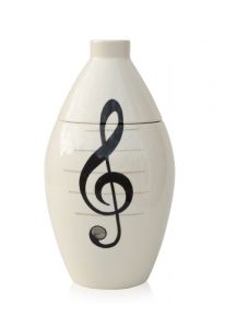 Urna pintada a mano 'Clave G Música'