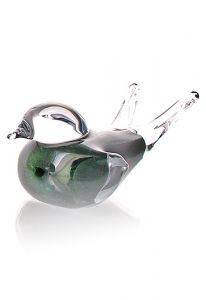 Miniurna incineración cristal 'Pájaro' aventurina verde