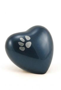 Urna mascota 'Corazón' con huella azul