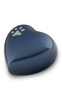 Urna mascota 'Corazón' con huella azul