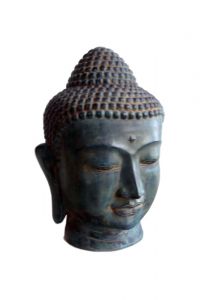 Miniurna cabeza de Buda en bronce