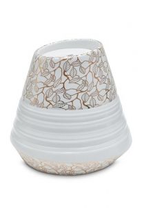 Urna para cenizas de porcelana 'Maya' | Hojas de oro puro