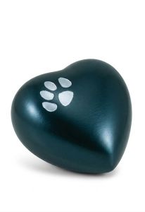 Urna mascota azul 'Corazón' con pata