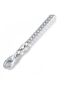 Collar tipo gourmet fino de plata para joyas conmemorativas - 50 cm