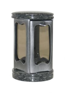 Lanterne funéraire Aluminium avec granit