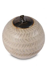 Urna pequeña de cerámica | casi blanco