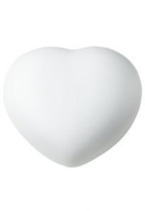 Miniurna para cenizas de cerámica Corazón blanca (tamaños diferentes)