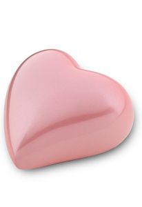 Mini urna latón corazón rosa
