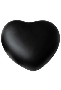 Miniurna para cenizas de cerámica Corazón negro (tamaños diferentes)