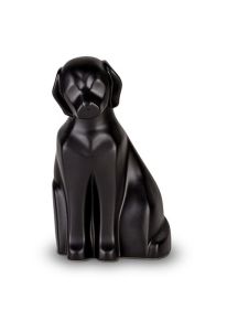 Urna para perro de cerámica negro satinado