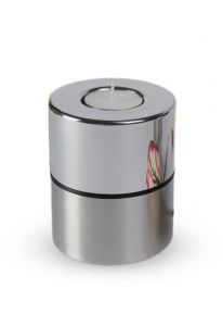 Miniurna doble aluminio cilindro con candelabro