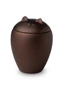 Urna para gato marrón rojizo