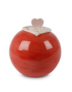 Urna para cenizas cerámica 'Big love' rojo
