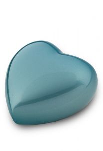 Mini urna latón corazón 'Satori' azul