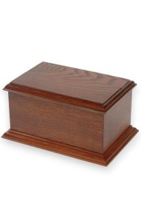 Urna funeraria de caoba estilo cofre