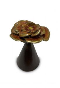 Escultura miniurna de bronce 'Flor'