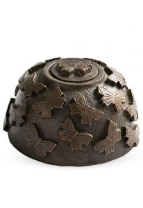 Mini-urne funéraire bronze 'Papillons'