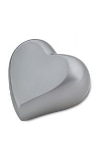 Mini urna latón corazón gris