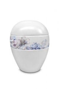 Mini urna funeraria porcelana 'Flores azules'