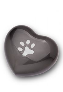 Urna mascota 'Corazón' con huella gris
