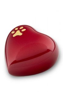 Urna mascota 'Corazón' con huella rojo