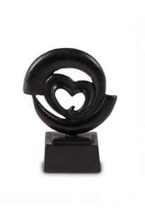 Escultura miniurna de bronce 'Corazón roto'
