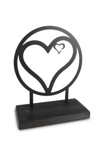 Urna escultura 'Corazón' con perla de cenizas