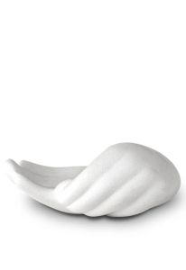Mini urna cenizas ceramica 'Mano' blanco