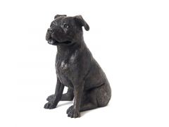 Urna escultura perro 'Staffordshire terrier americano'