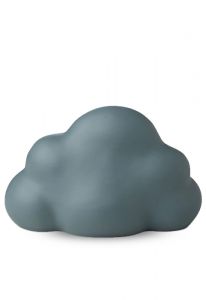 Urna pequeña para cenizas de cerámica Nube azul