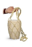 Malla de descenso de fibras vegetales para urnas biodegradables